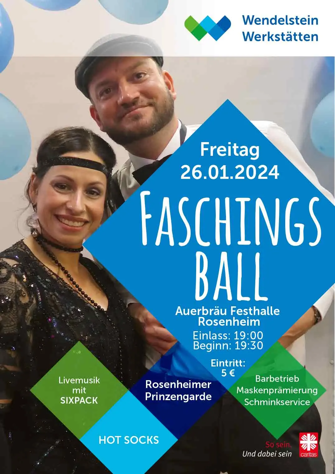 Caritas Faschingsball 2024 - Auerbräu Festhalle Rosenheim
