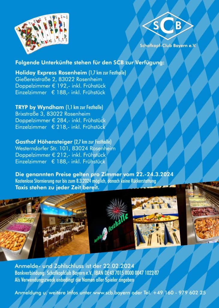 Deutsche Meisterschaft im Schafkopfen - Auerbräu Festhalle