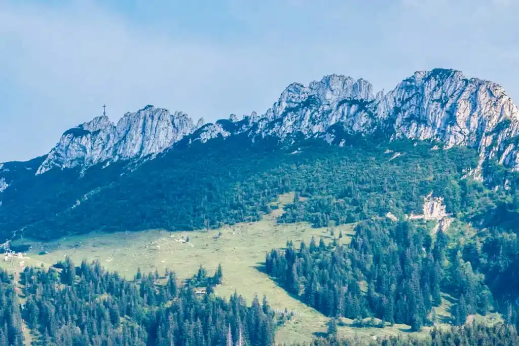 Blick auf die Kampenwand am Alpen Camping Aschau