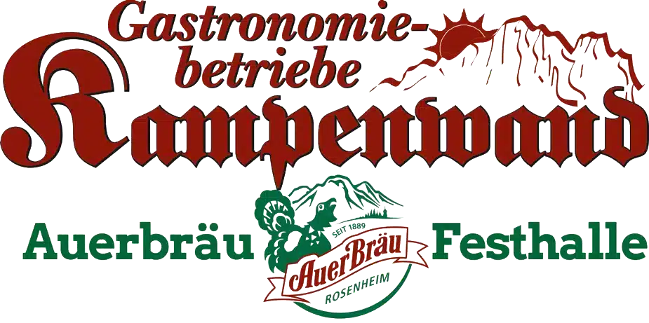 Logo des Veranstaltungsortes Auerbräu-Festhalle und des Veranstalters Gastronomiebetriebe Kampenwand, des Rosenheimer Herbstfestes